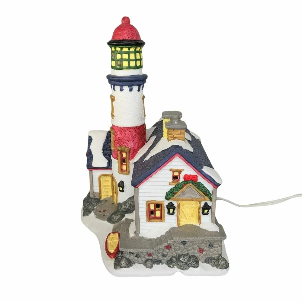 St Nicholas Square Lighthouse Village 1997 Vintage Lights Detailed Original Box